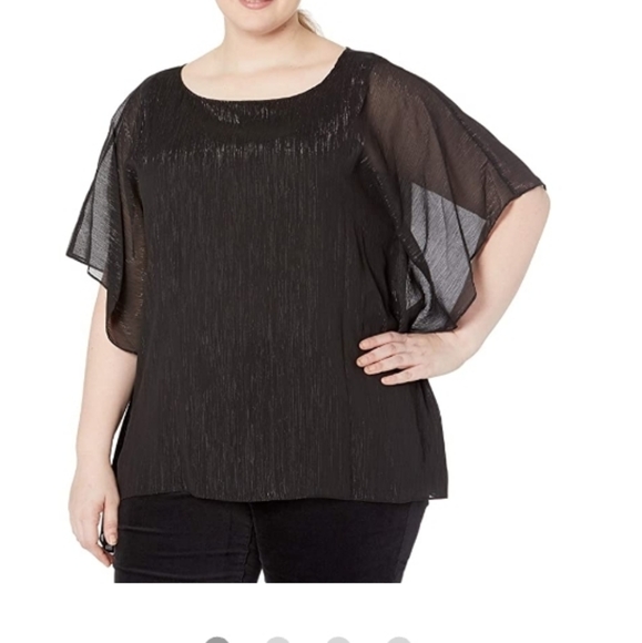 Michael Kors Tops - Michael Kors Shimmer Flutter Top-NWT-size 3X
